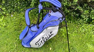 Titleist Players 4 StaDry Stand Bag standing on grass